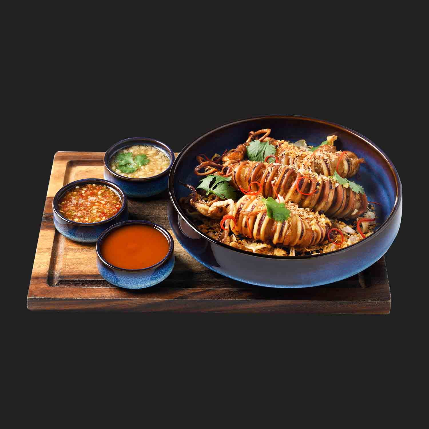 ปลาหมึกไข่ทอดกระเทียม